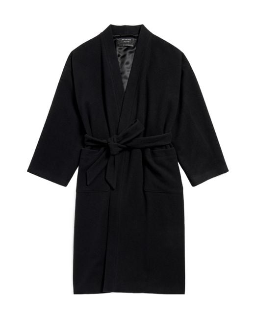 Balenciaga Black Bathrobe Coat