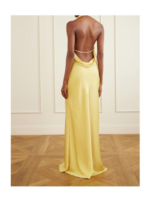Jonathan Simkhai Metallic Reannon Draped Maxi Gown