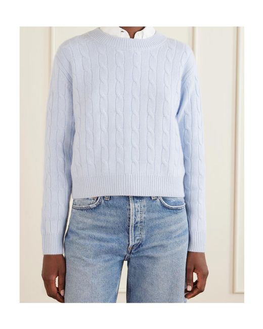 arch4 White Tinka Cable-Knit Cashmere Sweater