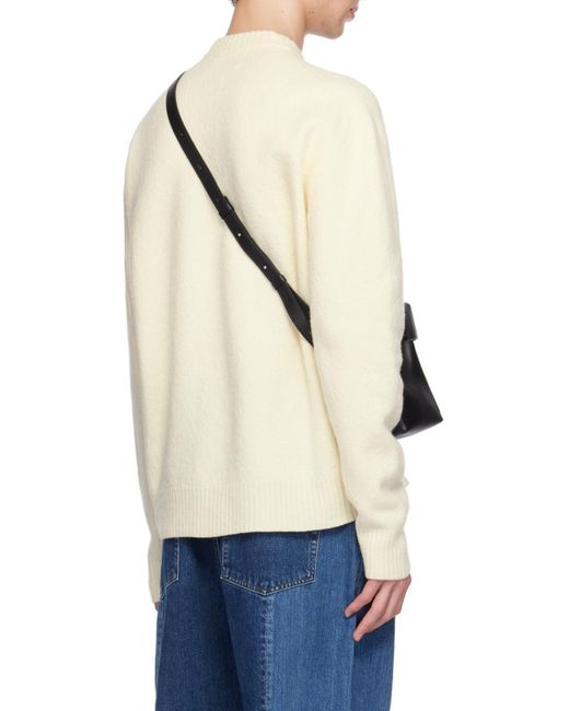 Jil Sander White Crewneck Knitted Jumper for men
