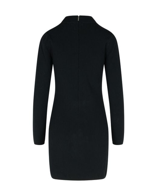 MICHAEL Michael Kors Black Mock Neck Mini Dress