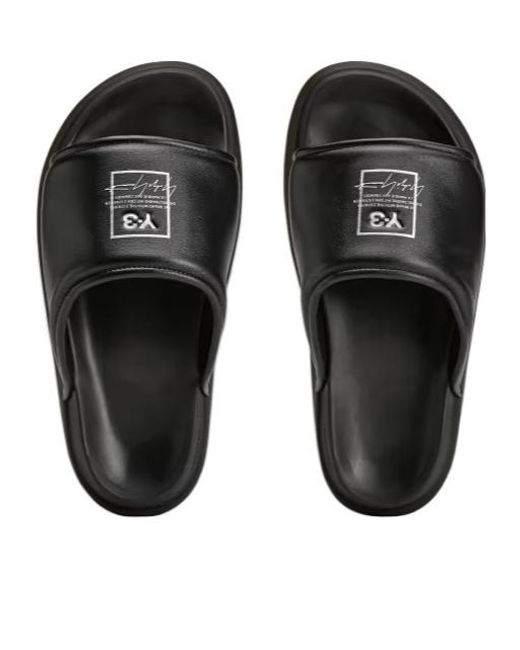 Y-3 Black Ki Slide Flip-Flops for men