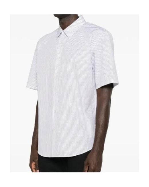Saint Laurent White Striped Shirt for men