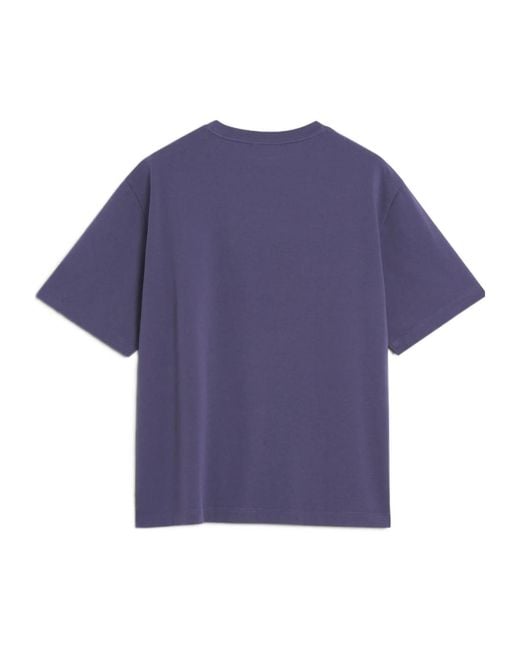 Maison Kitsuné Blue Maison Kitsuné Chillax Print Oversize T-Shirt for men