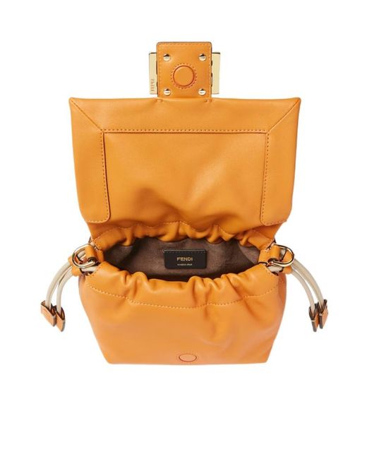 Fendi Orange Dark Nappa Leather Mini-Bag