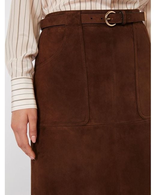 Max Mara Brown Skirt 'Tennis' Suede