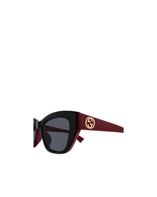 Gucci Black Eyewear Cat-Eye Frame Sunglasses