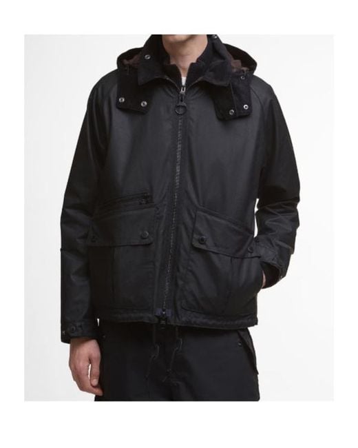 Barbour Blue Long-Sleeved Hooded Cotton Jacket for men