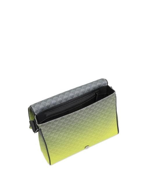 Emporio Armani Yellow Logo Gradient Shoulder Bag for men