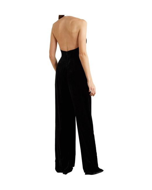 Ralph Lauren Black Illeana Two-Tone And Halterneck Jumpsuit