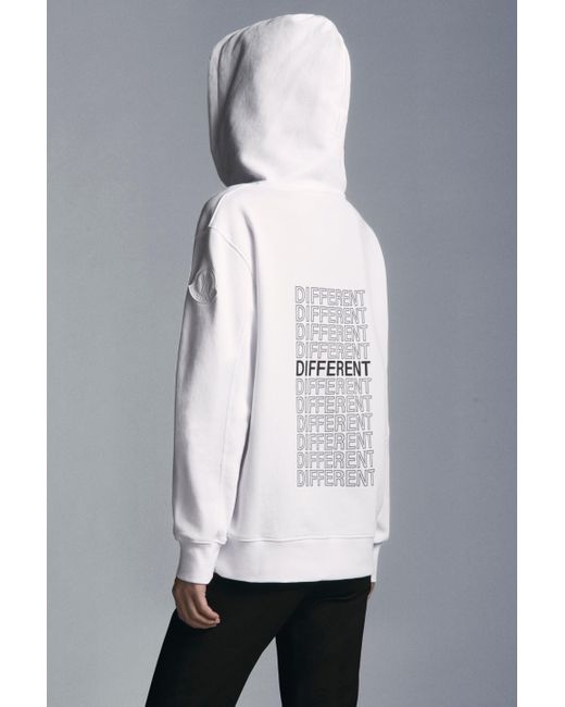 Moncler Gray Slogan-Print Hoodie