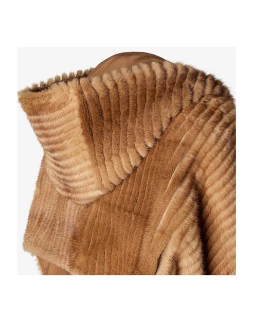Fendi Brown Mink Travel Scarf