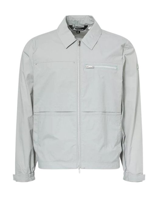 Moose Knuckles Gray Collared Zip-Up Jacket for men