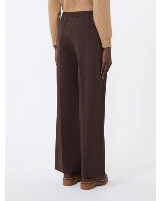 Weekend by Maxmara Brown Petra Elasticated Waistband Trousers