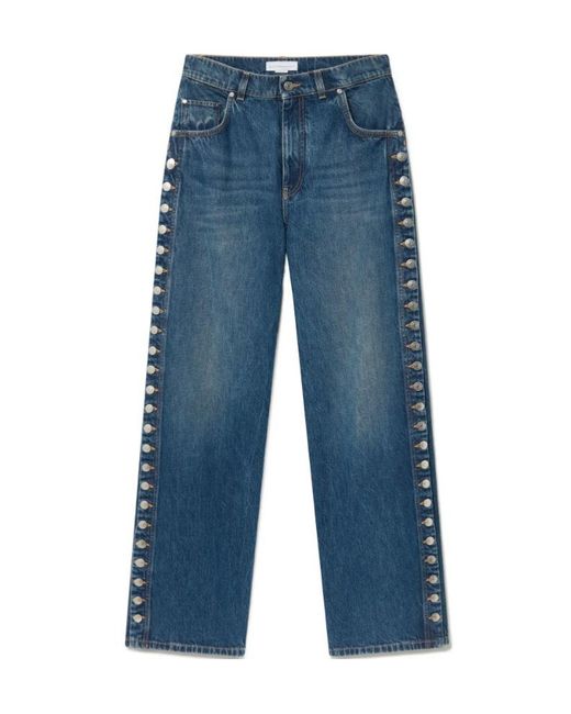 Stella McCartney Blue Button-Detailed Jeans