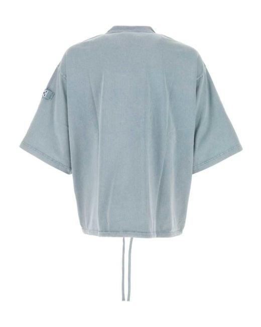 Marni Blue Oversized Drawstring T-Shirt for men