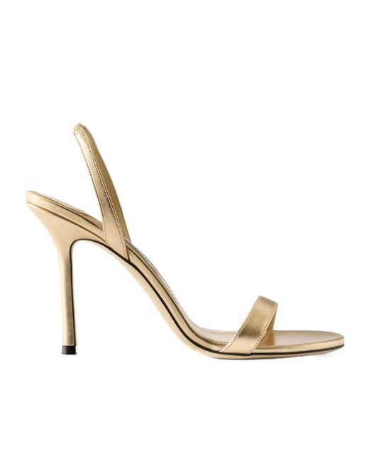 Jimmy Choo Jenn 100 Metallic Leather Sandals