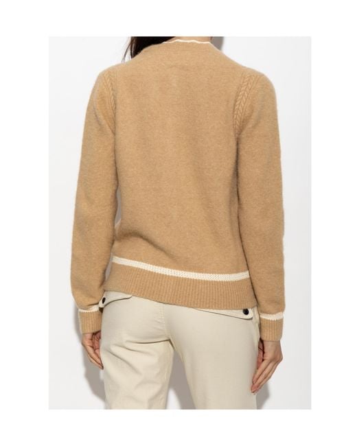 Isabel Marant Natural Long-Sleeve Cardigan