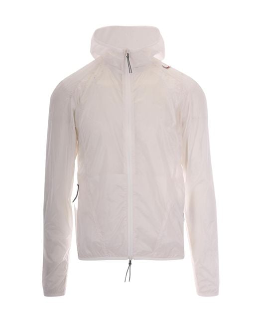 Roa White Packable Zipped Jacket for men