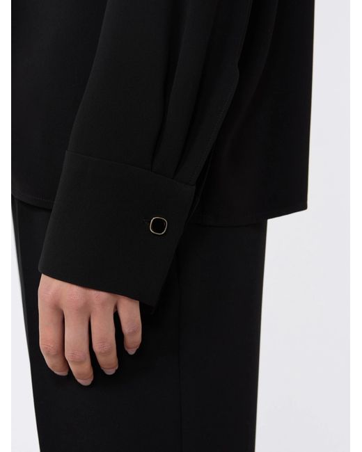 Max Mara Black Cady Blouse