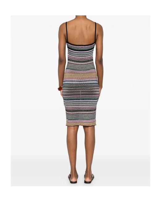 Missoni Multicolor Striped Trim Dress