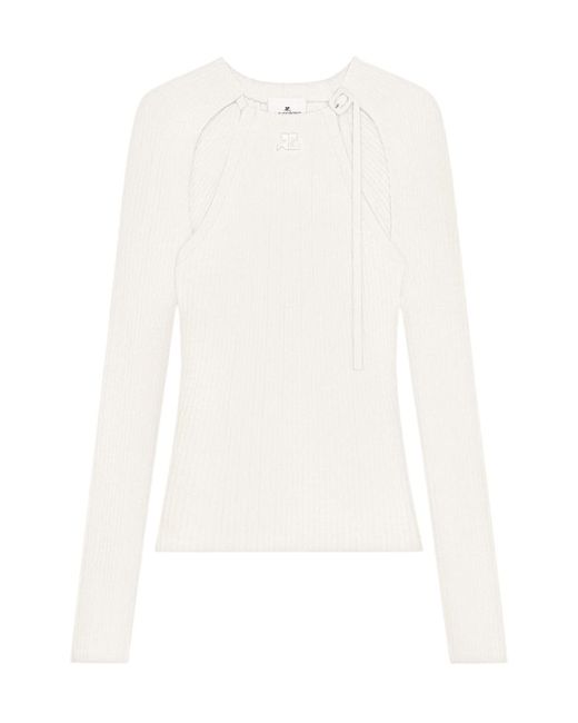 Courreges White Long-Sleeve T-Shirt