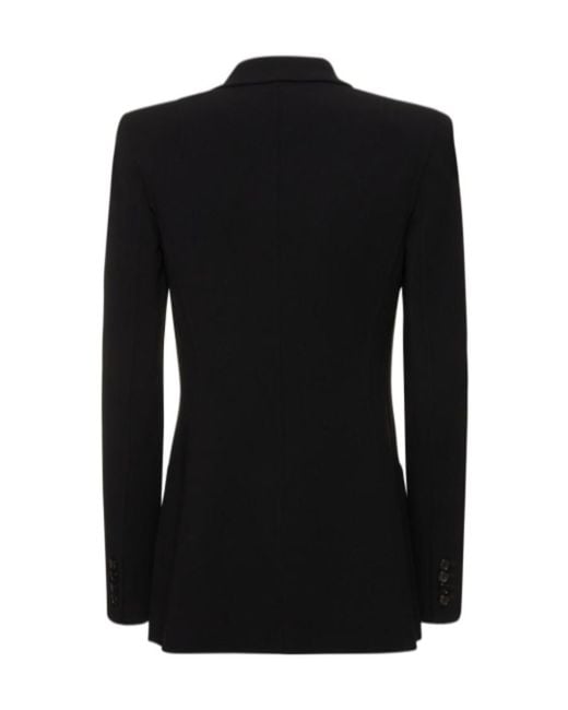 Michael Kors Black Wool Crepe Suit Coat