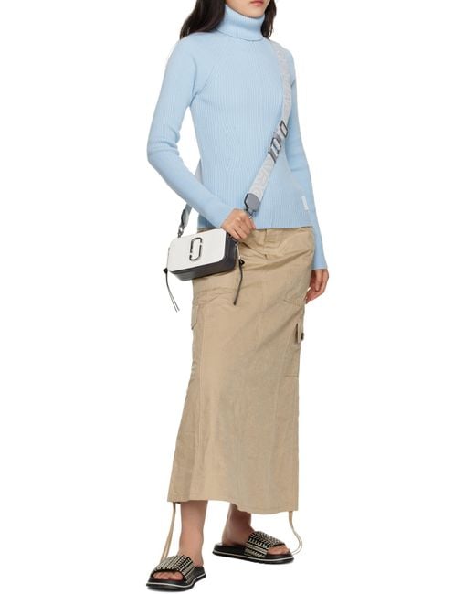 Marc Jacobs Metallic The Snapshot Logo Plaque Crossbody Bag
