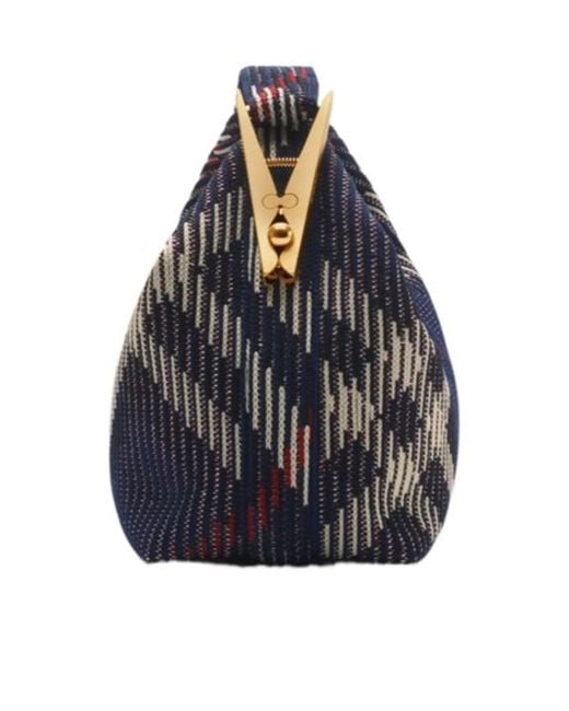 Burberry Blue Mini Peg Tote Bag