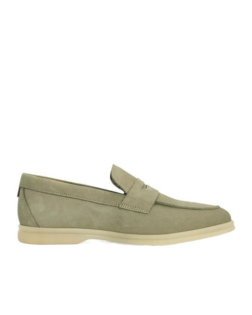 Bally Green Round-Toe Casual Shoes for men