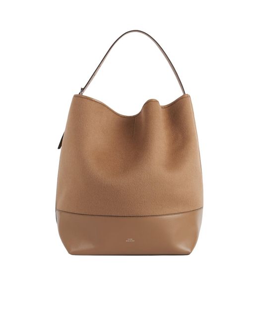 Totême Brown Belted Doublé Tote Bag