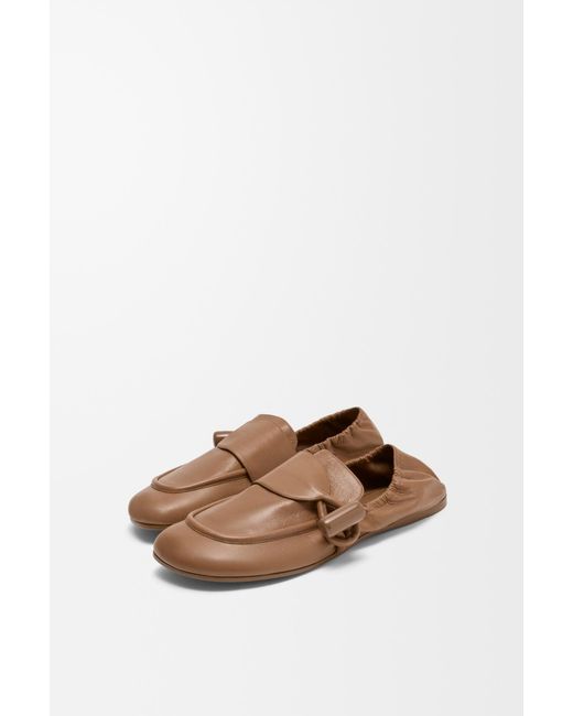 Loewe Brown Toggle Slip-On Loafers