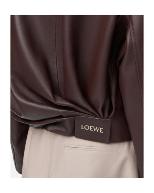 Loewe Brown Draped Jacket