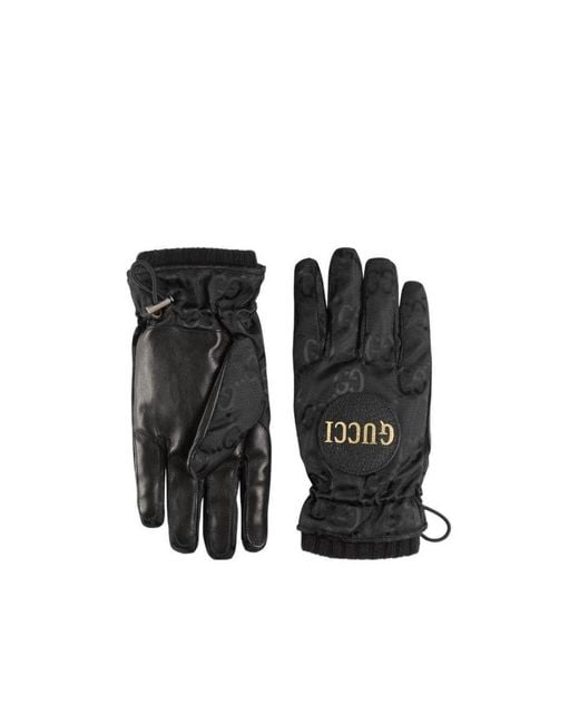 Gucci Black Off The Grid Gg Gloves for men