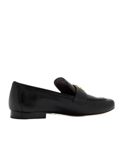Tory Burch Black Round-Toe Loafers