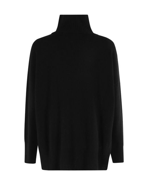 Roberto Collina Black Turtleneck Long Sleeve Sweater