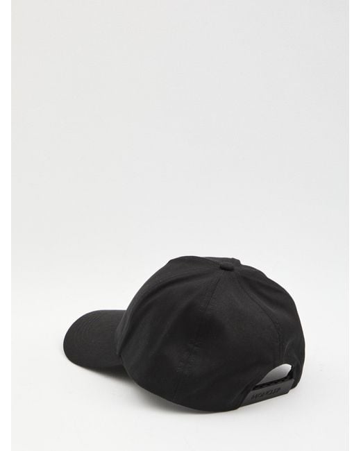 Moncler Black Logo Patch Baseball Cap for men