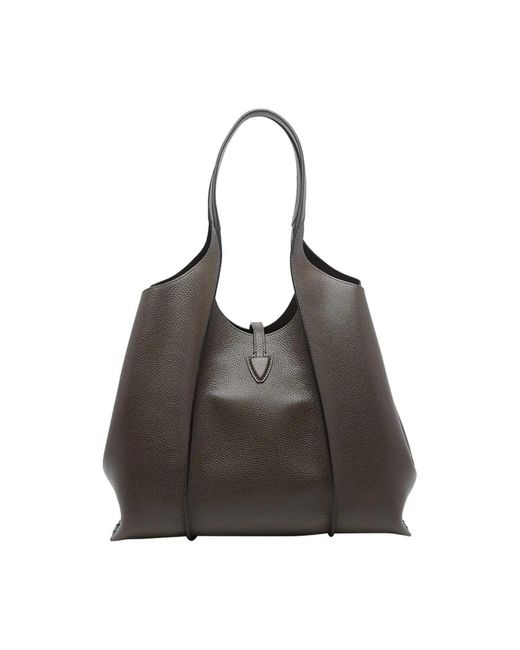 Tod's Black T Timeless Medium Shopping Tote Bag