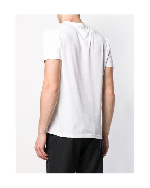 McQueen White Floral Skull Print T-Shirt for men