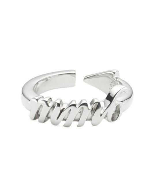 MM6 by Maison Margiela White Enjoy Ring
