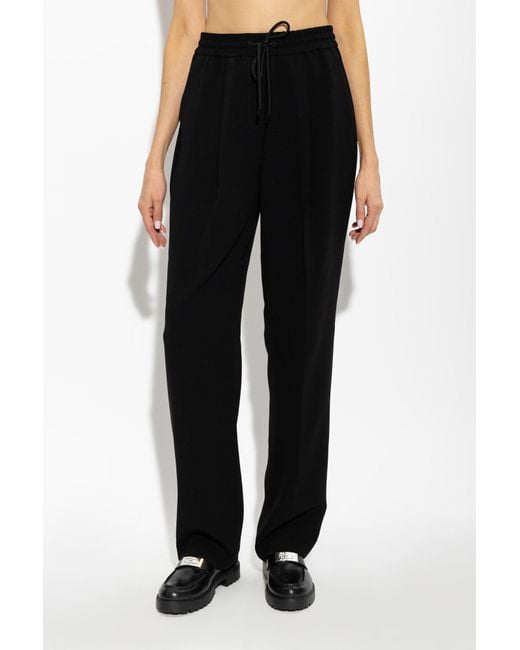 MICHAEL Michael Kors Black Creased Drawstring Pants