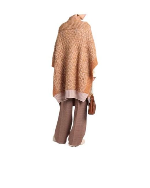 Chloé Brown Knit Shawl