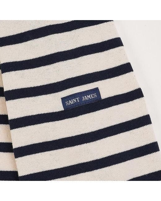 Saint James Blue Striped Cotton Top
