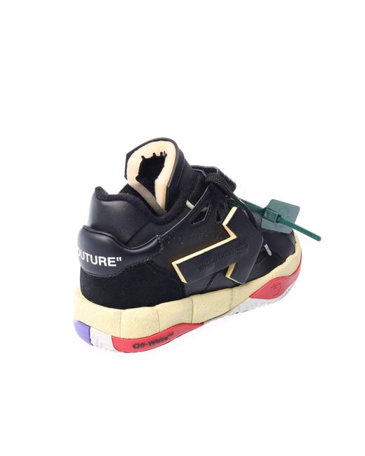Off-White c/o Virgil Abloh Blue Panelled Midtop Sneaker