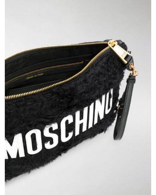 Moschino Black Logo Clutch