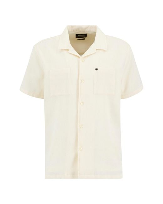 Barbour White Short-Sleeved Button-Up Shirt for men
