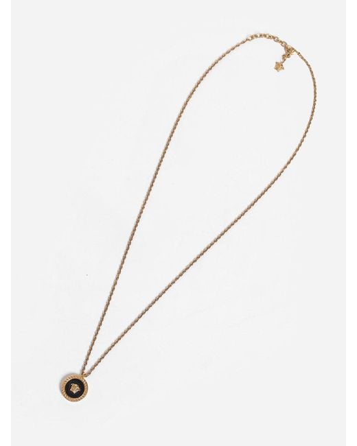 Versace White Medusa Chain-Linked Necklace for men
