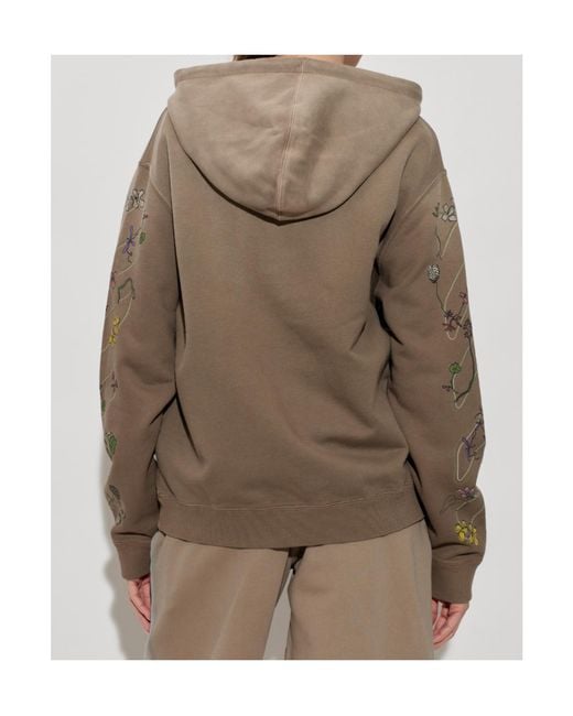 Off-White c/o Virgil Abloh Natural Floral Embroidered Hoodie