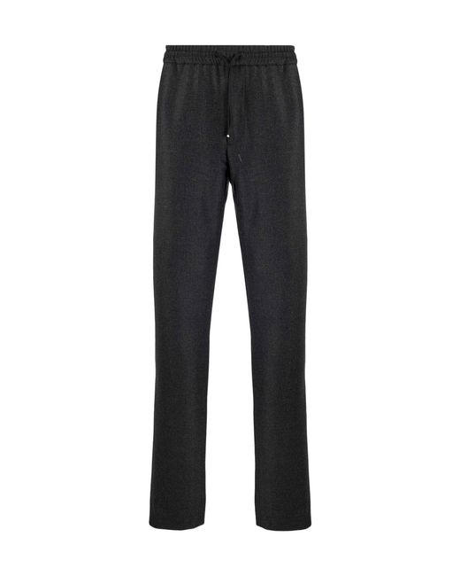 Sease Black Drawstring Casual Pants for men