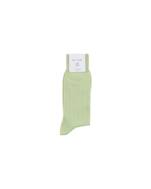 Paul Smith Green Ribbed Cotton Socks for men